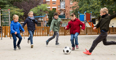 Children playing with ball