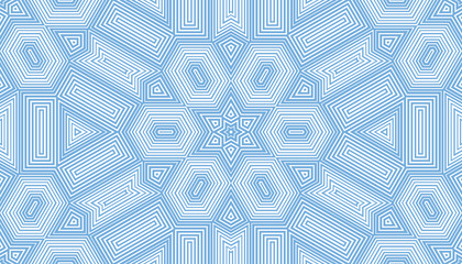Abstract vector seamless pattern. Simple geometric shapes.