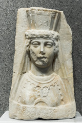 Relief image of local Aphrodite, 2nd century A.D. found in theatre of Aphrodisias ancient city Turkey