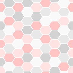 Seamless vector honeycomb hexagon pattern.