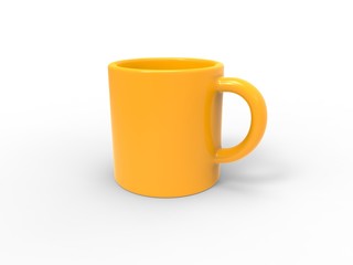 Bright sun yellow coffee mug