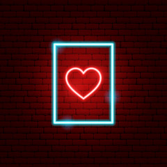 Heart Postcard Neon Sign