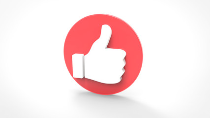 like icon 3d rendering isolated - Image