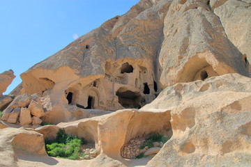 Mysterious caves of the monastery Selim in Cappadocia.