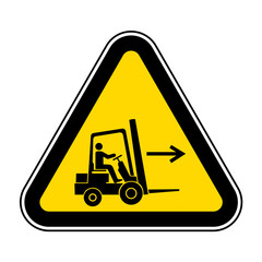 Forklift Point Right Symbol Sign Isolate On White Background,Vector Illustration EPS.10