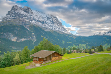 Fototapeta na wymiar Beautiful village of Grindelwald, Switzerland
