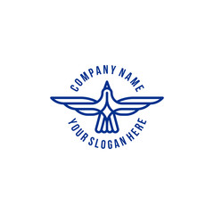 Freedom flying bird logo template