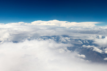 Clouds, a view from airplane window