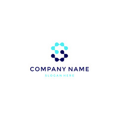 modern techy Initial letter S  logo template
