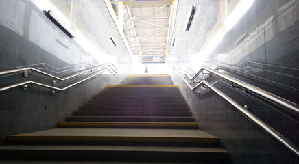 photo of the staircase in the underground city.