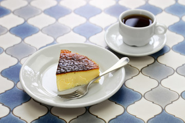 homemade basque burnt cheesecake