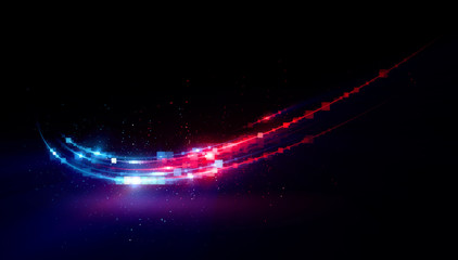 Abstract background. Beautiful light. Magic sparks. .Mystical shine streaks. Empty place. Glint cosmic rays. .Neon wind lines. Glow effect. Power energy. .Futuristic wave Flash. Glare splash..