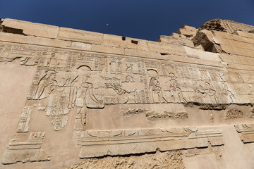 Scene from Kom Ombo Temple in Aswan, Egypt