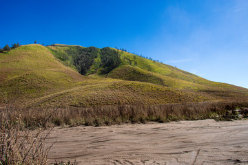 Mount Bromo volcano during sunrise, 2019 East Java, Indonesia
