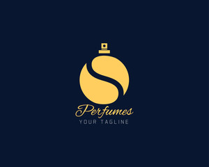 Luxury and professional writing S letter with perfume abstract Logo Template Design Vector, Emblem, Design Concept, Symbol, Icon