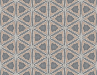 Seamless abstract raster pattern with dark and light lines with rhombuses and circles with motif fabric texture