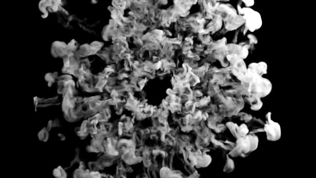 Abstract smoke explosion animation 4k