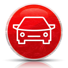Obraz premium Car icon metallic grunge abstract red round button vector illustration