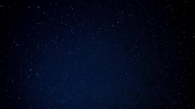 Time Lapse of Stars at Night with Shooting Stars. 4k