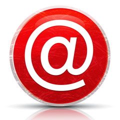 Email address icon metallic grunge abstract red round button vector illustration