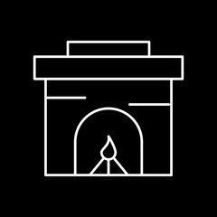 Fireplace icon for your project