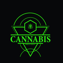 cannabis logo icon for health industry