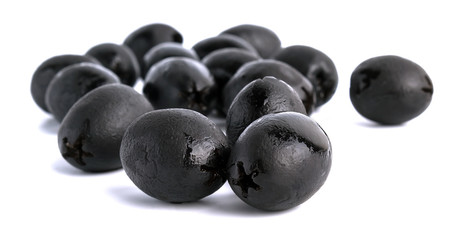 A lot of pitted black olives