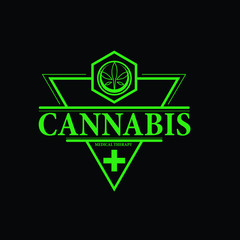 cannabis logo icon for health industry