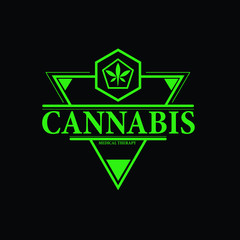 cannabis logo icon for health industry