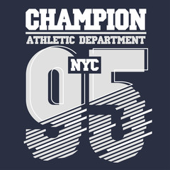 T-shirt stamp graphic set. Sport wear typography emblem