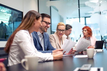 Business team talking in the office