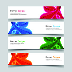 Naklejka premium Vector Abstract design banner web template