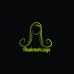 golden muslimah logo icon