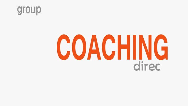 Coaching word cloud concept. Illustration