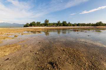 Low tide at Indonesian island