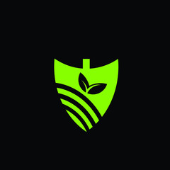 leaf logo icon for farm industry