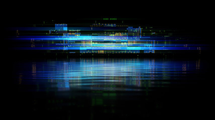 Led Light. Abstract effect. Future tech. Glare cubes. Digital cpu signal. .Shine grid. Modern big data. Neon flare. Quantum computer net system. .Magic code. Grid HUD lines. Web device. Blocks system.