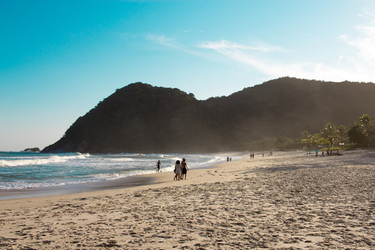 Jur&eacute;ia beach in Sao Sebastiao, Sao Paulo.