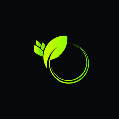 leaf logo icon for farm industry