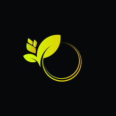 leaf logo icon for farm industry