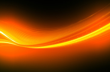 Beautiful light flares. Glowing streaks on dark background. .Luminous abstract sparkling lined background. light effect wallpaper. .Sci fi technology. Sequins backdrop. New gala. .