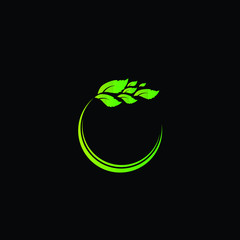 leaf logo icon for farm industry