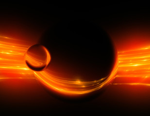 Beautiful light flares. Glowing streaks on dark background. .Luminous abstract sparkling lined background. light effect wallpaper. .Sci fi technology. Sequins backdrop. New planet.