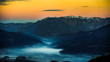 Naklejka premium Alps Sunset