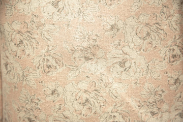 Close up textile texture of floral print cloth.