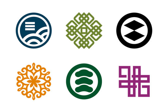 Logo Set asian style design