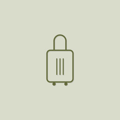 travel bag icon vector