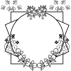 Ornamental motif for decor wreath frame. Vector