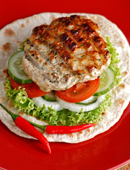 Asian Barbecue. Burger - Studio