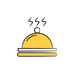 food dish icon yellow doodle theme